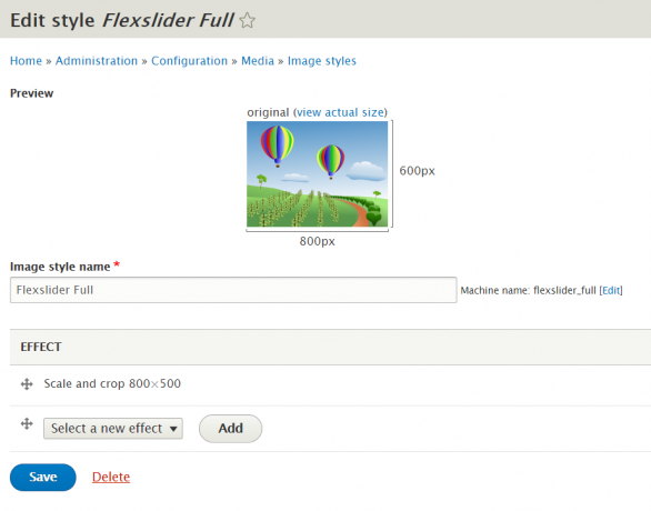 Default image styles from FlexSlider (Flexslider Full) - scale & crop 800x500