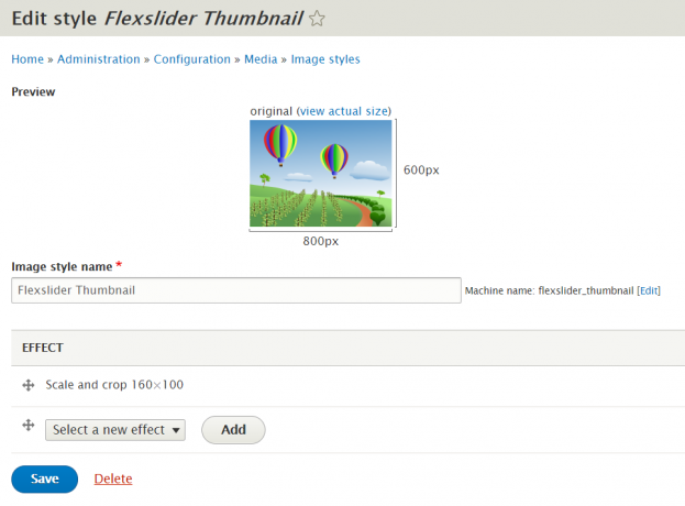 Default image styles from FlexSlider (Flexslider Thumbnail) - scale & crop 160x100
