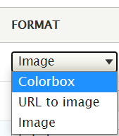 Colorbox option available for image display